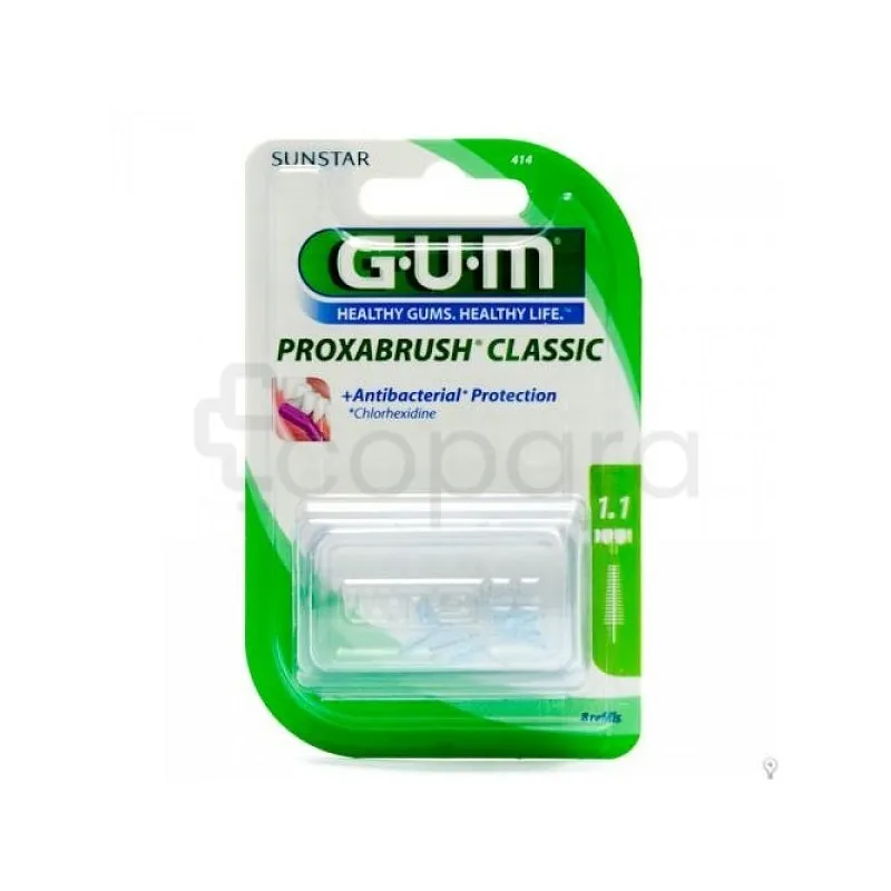 GUM RECHARGE BROSSETTES ULTRA-FINES PAR 8 UNITES 1.1MM REFERENCE 414