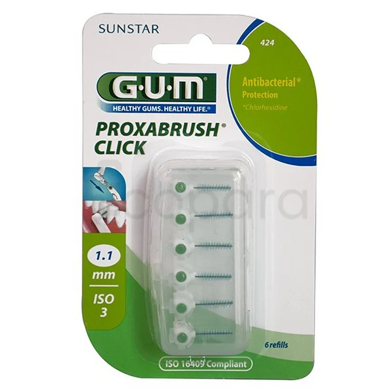 GUM RECHARGE BROSSE ULTRA-FINES A LA CHLORHEXIDINE 1.1MM REFERENCE 424