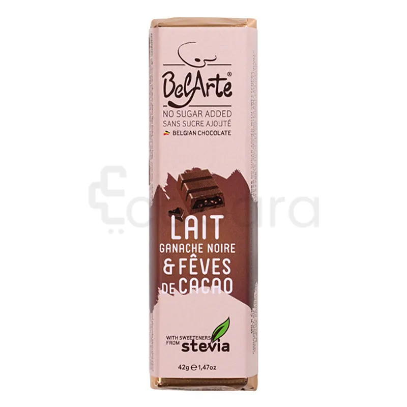 BELARTE BARRE GANACH NOIRE & FEVES DE CACAO 42G