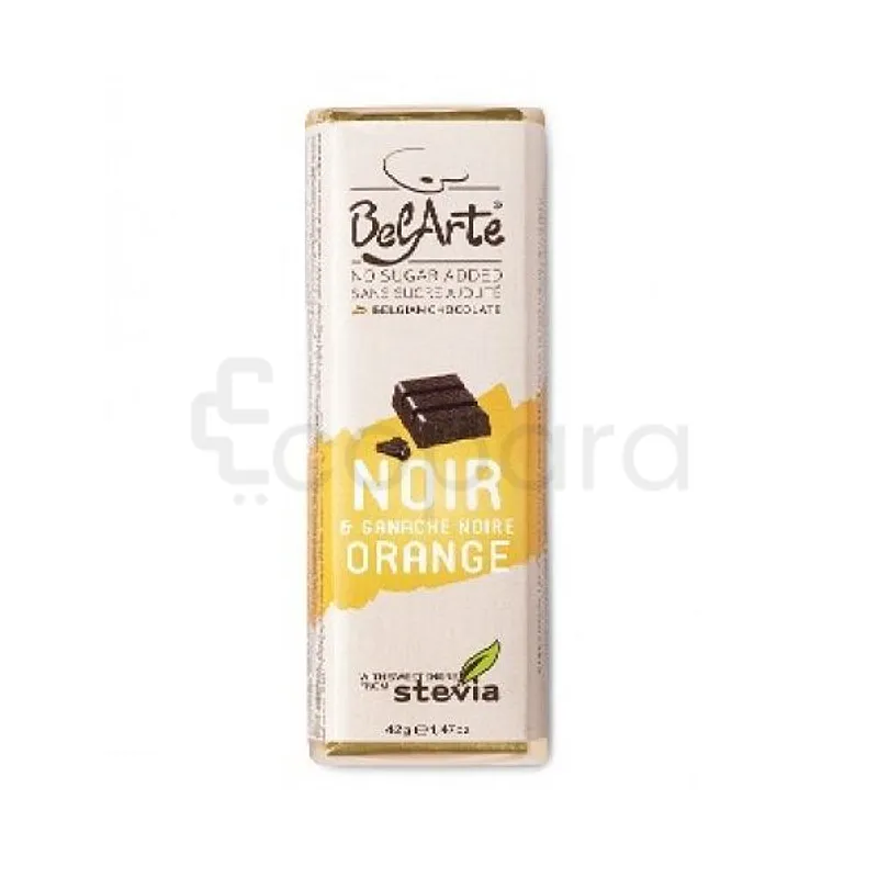 BELARTE BARRE CHOCOLAT NOIR & GANACHE NOIR ORANGE 42G