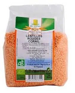 MOULIN DES MOINES LENTILLES ROUGES CORAIL 500G
