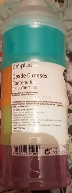 DELIPLUS CONTENEDOR DE ALIMENTOS BEBE MULTICOLOR