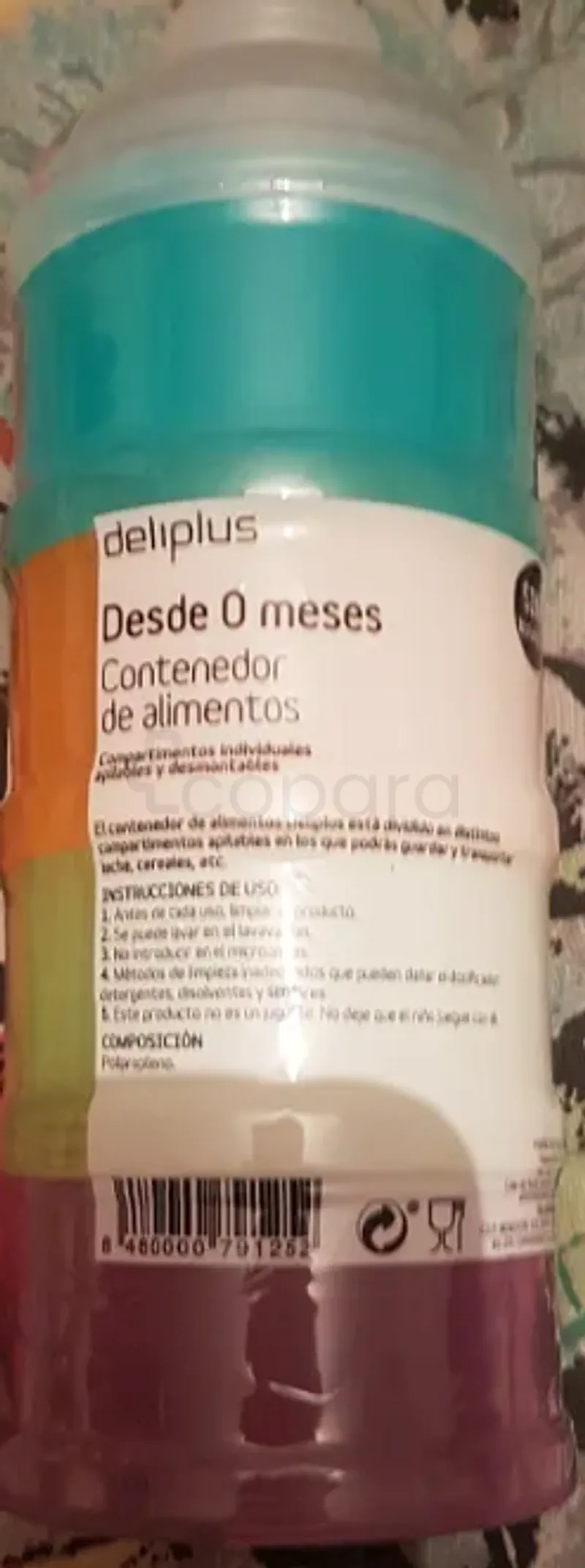 DELIPLUS CONTENEDOR DE ALIMENTOS BEBE MULTICOLOR