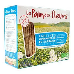 LE PAIN DES FLEURS TARTINES CRAQUANTES AU SARRASIN SANS SEL NI SUCRES 150G