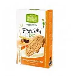LE MOULIN DU PIVERT P'TIT DEJ BIO CEREALES ET CHOCOLAT ET MIEL 190G