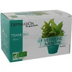 DESTINATION TISANE VERVEINE MENTHE BIO BOITE DE 20
