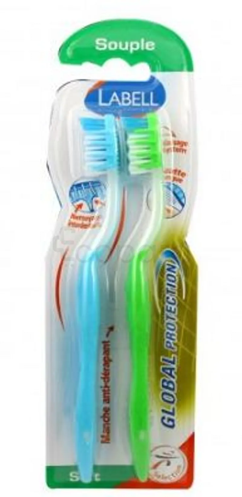 LABELL BROSSES A DENTS SOUPLES BOITE DE 2