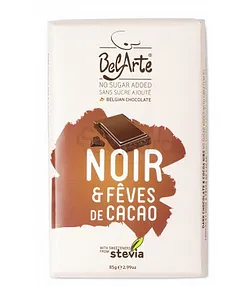 BELARTE BARRE GANACH NOIRE & FEVES DE CACAO 85G
