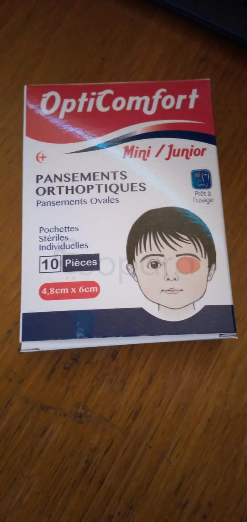 OPTICOMFORT PANSEMENTS ORTHOPTIQUES 4.5CM*6CM BOITE DE 10