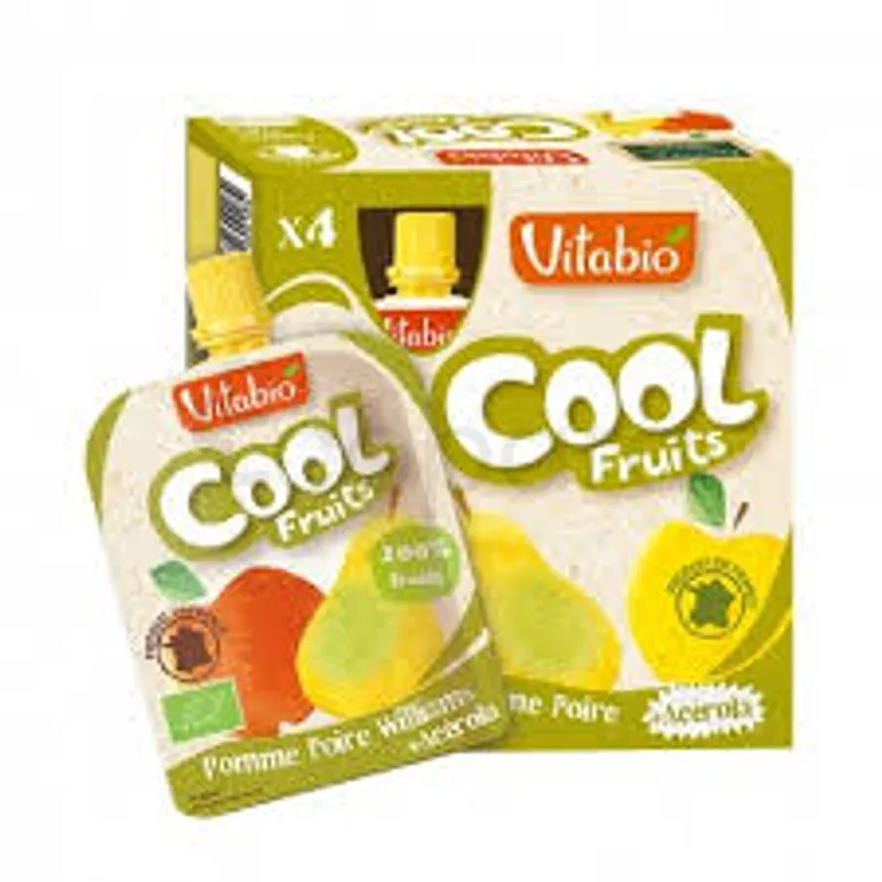 VITABIO COOL FRUITS POMME POIRE ACEROLA 4*90G