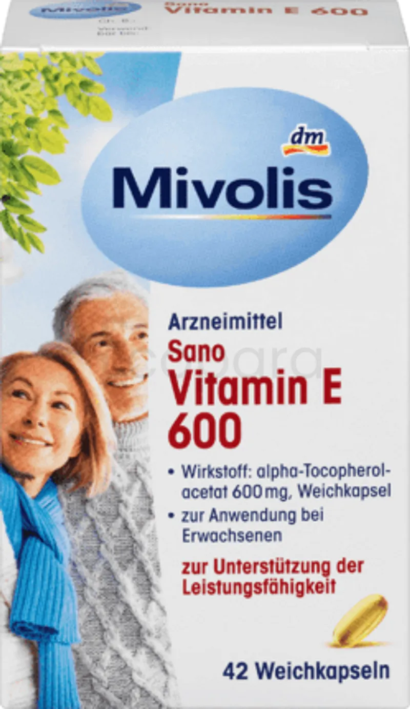 DAS GESUNDE MIVOLIS VITAMINE E 600MG BOITE DE 42 CAPSULES