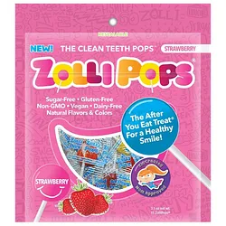 ZOLLIPOPS SUCETTE GOUT FRAISE BOITE DE 15