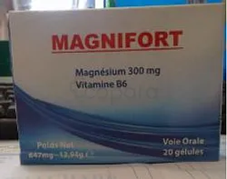 MAGNIFORT MAGNESIUM 300MG B6 BOITE DE 20 GELULES