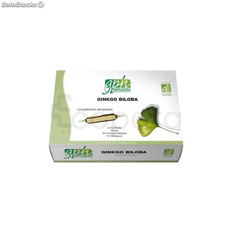 GPH GINKGO BILOBA BIO 15ML BOITE DE 20 AMPOULES BUVABLES