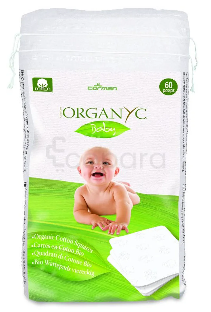 ORGANYC COTON CARRES BEBE BOITE DE 60