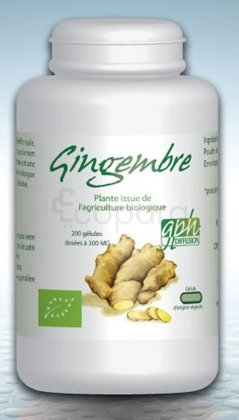 GPH GINGEMBRE BIO DOSES A 300MG BOITE DE 200 GELULES