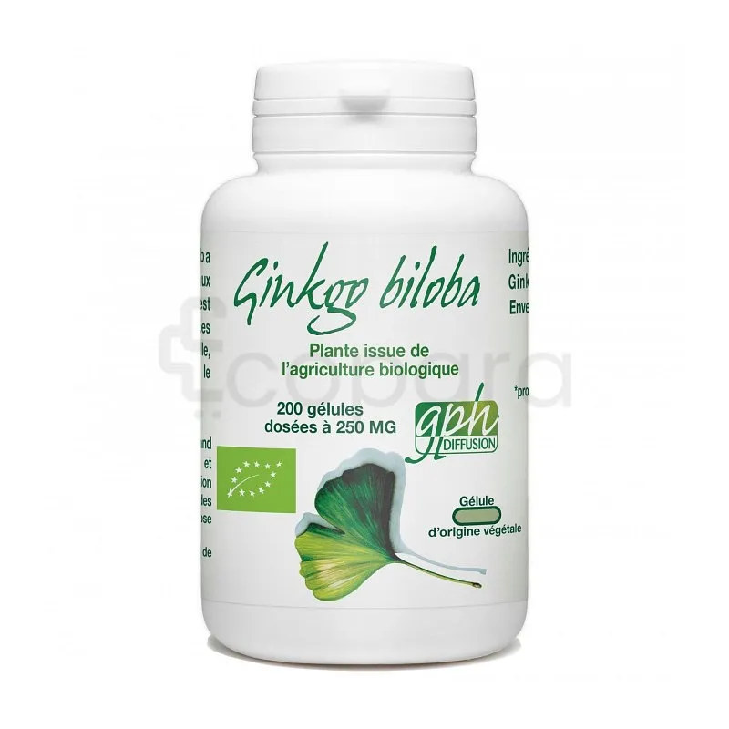 GPH GINKGO BILOBA BIO 250MG BOITE DE 200 GELULES