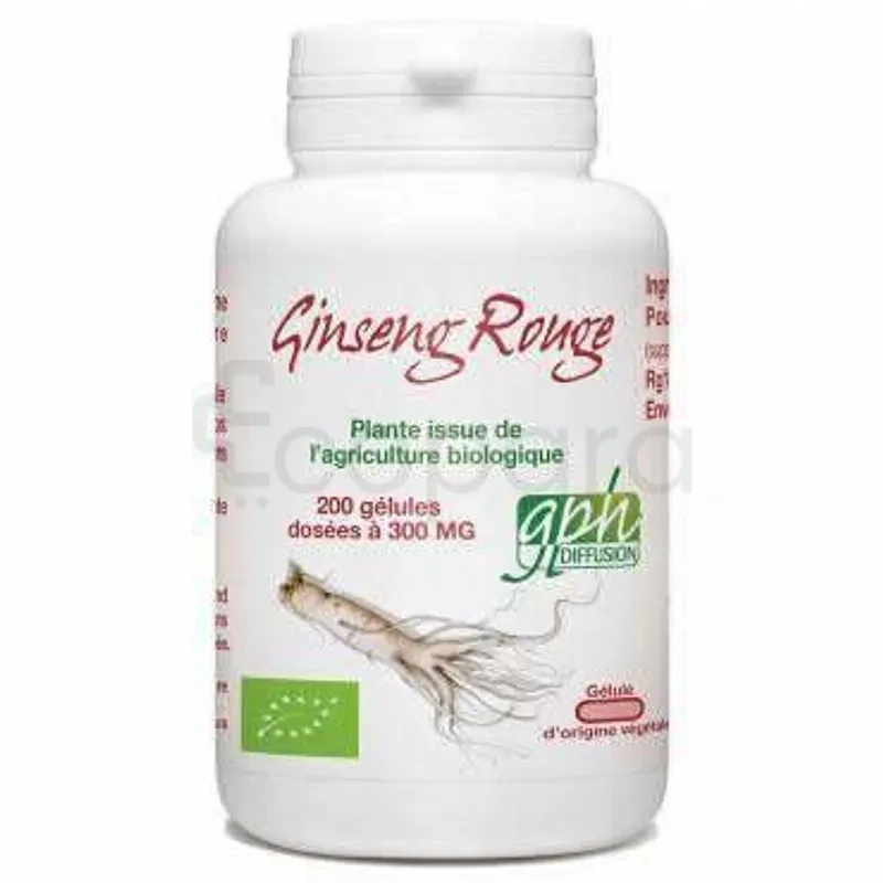 GPH GINSENG ROUGE BIO 300MG BOITE DE 200 COMPRIMES