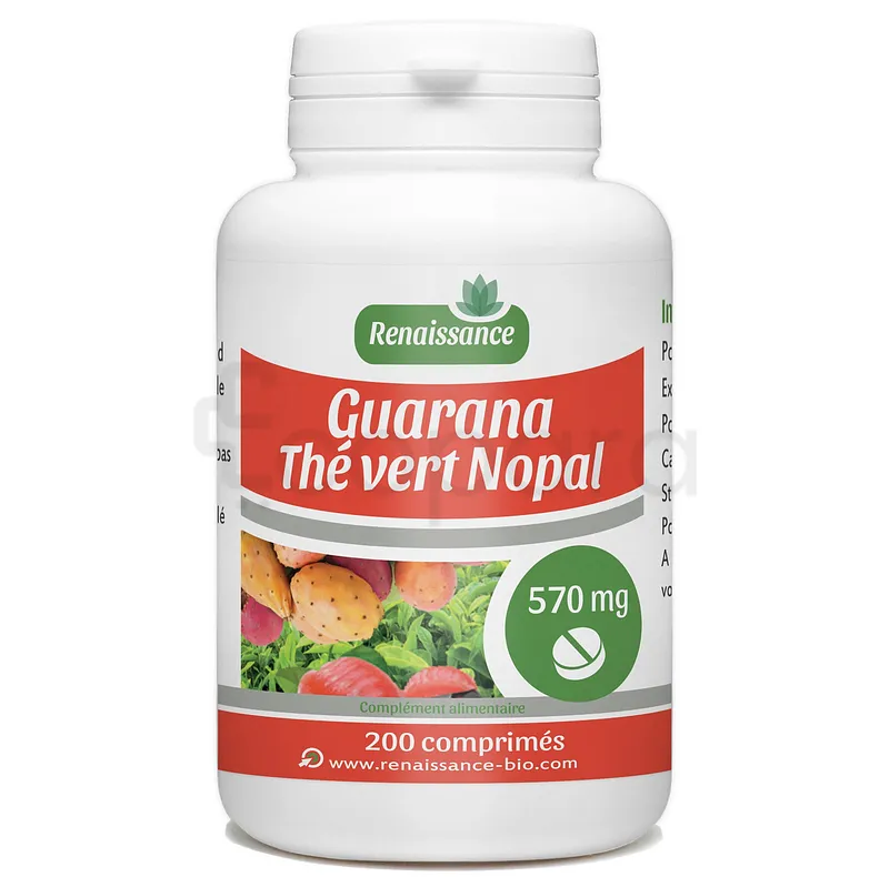 GPH GUARANA THE VERT NOPAL 570MG BOITE DE 200 COMPRIMES