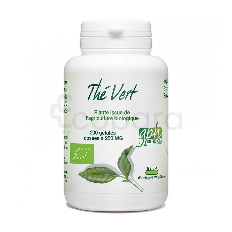 GPH THE VERT BIO 250MG BOITE DE 200 GELULES