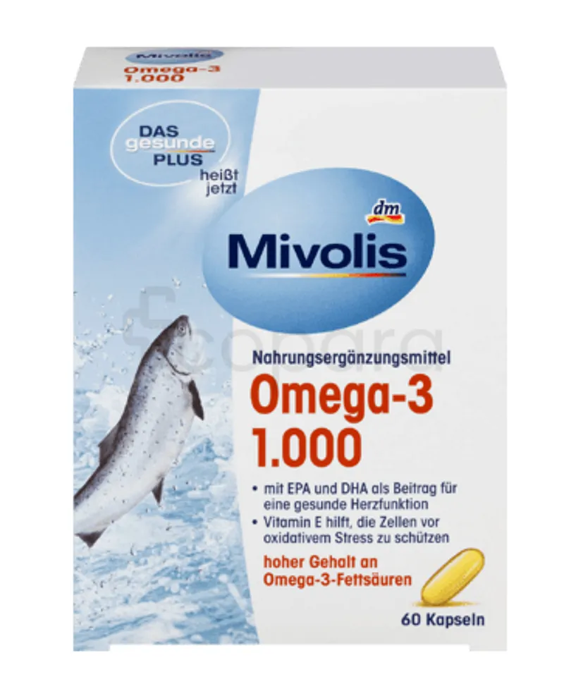 DAS GESUNDE PLUS MIVOLIS OMEGA-3 1000 BOITE DE 60 CAPSULES