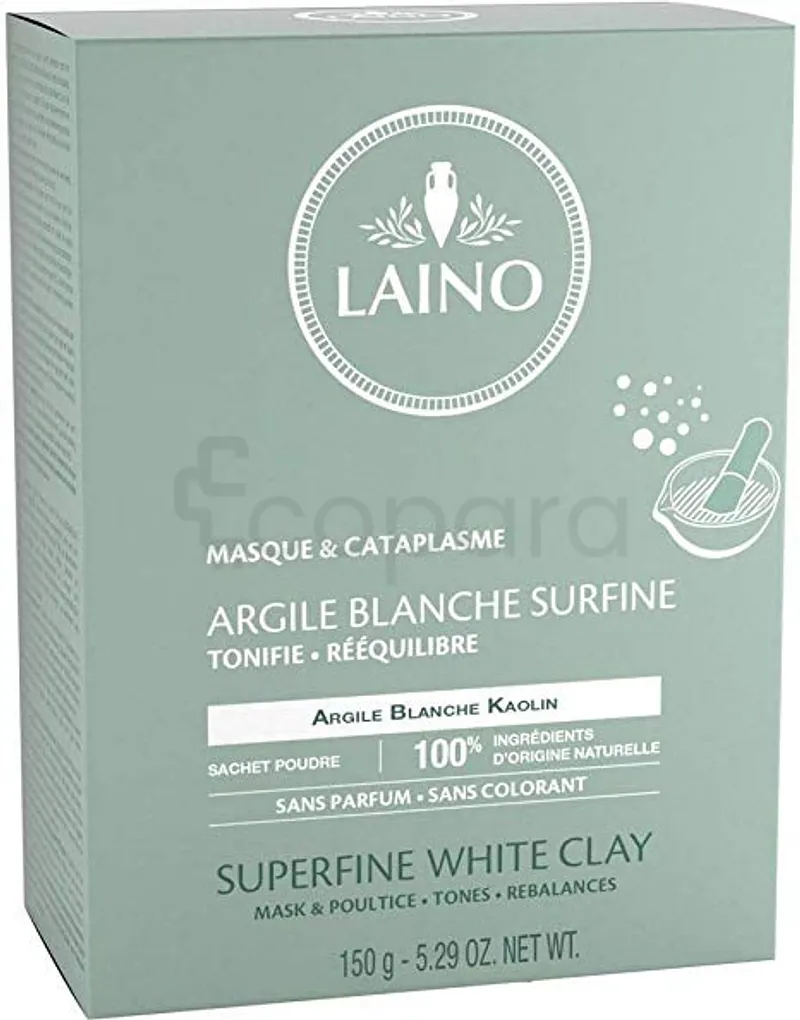 LAINO ARGILE BLANCHE POUDRE SURFINE 150G
