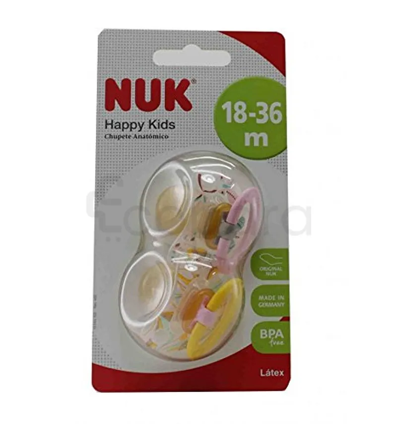 NUK HAPPY KIDS SUCETTES LATEX 18-36MOIS BOITE DE 2 REFERENCE B008KKZUDO