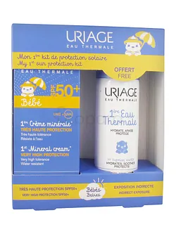 URIAGE BEBE PACK SOLAIRE SUN PROTECTION CREME MINERALE SPF50 50ML + EAU THERMALE 50ML