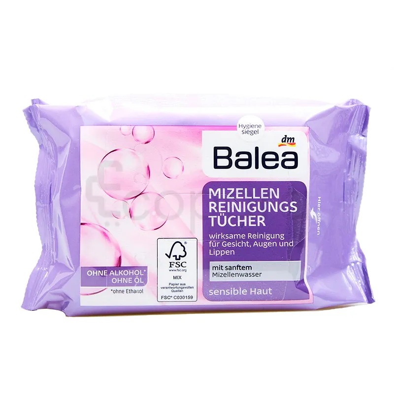 BALEA MIZELLEN REINIGUNGS TUCHER MAKEUP REMOVER BOITE DE 25