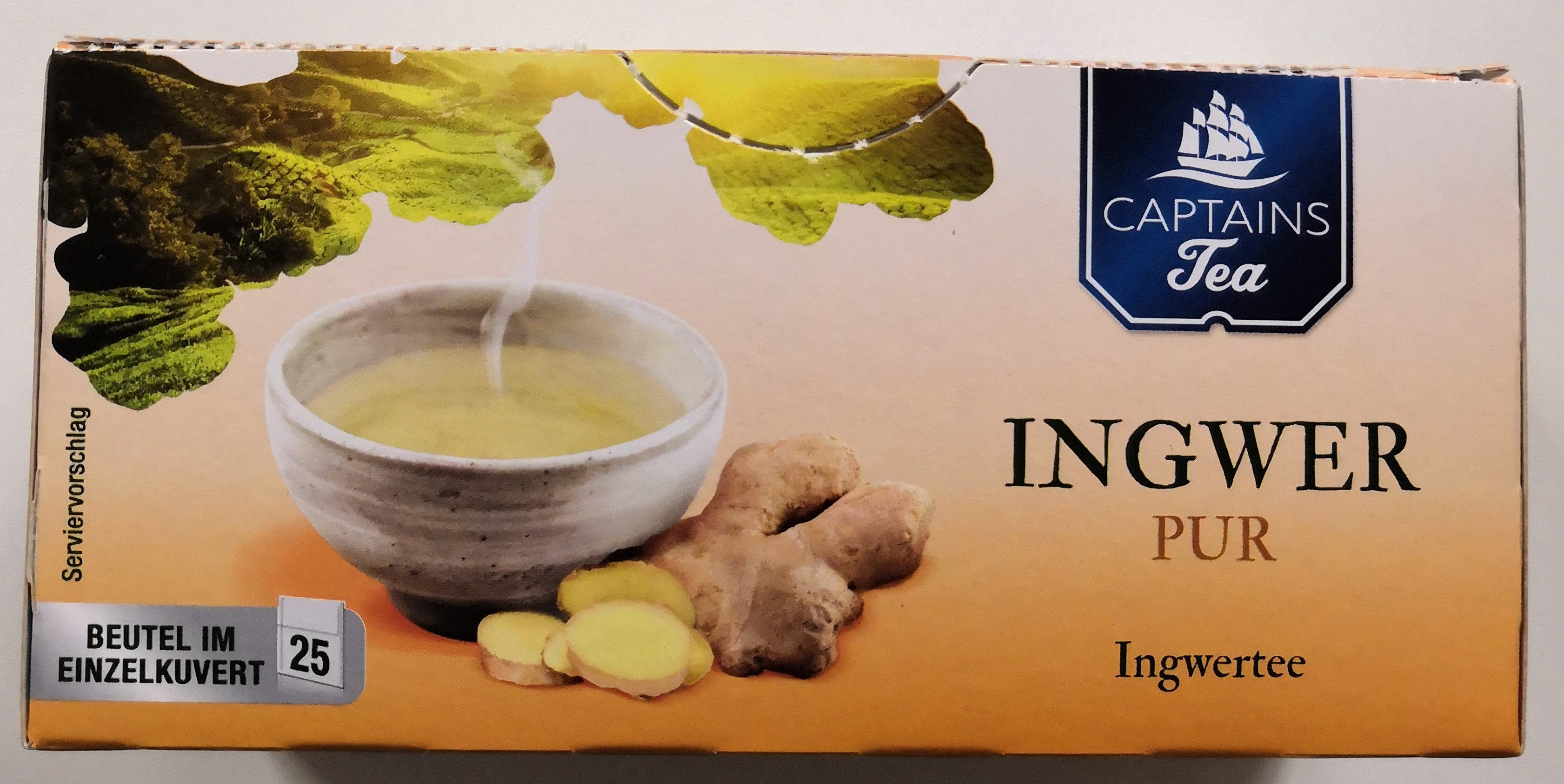 CAPTAINS TEA INGWER PUR BOITE DE 25 SACHETS