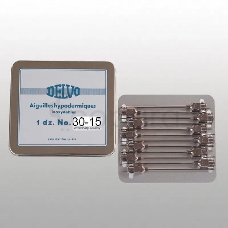 DELVO AIGUILLES HYPODERMIQUES VÉTÉRINAIRES 30/15 BOITE DE 12