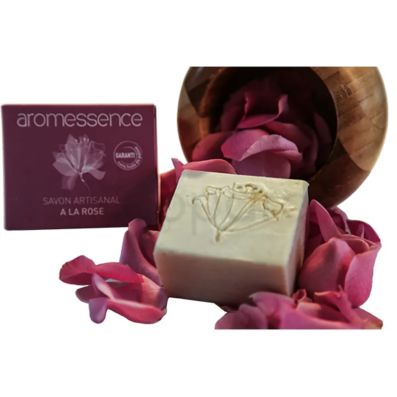 AROMESSENCE SAVON ARTISANAL A LA ROSE 120G