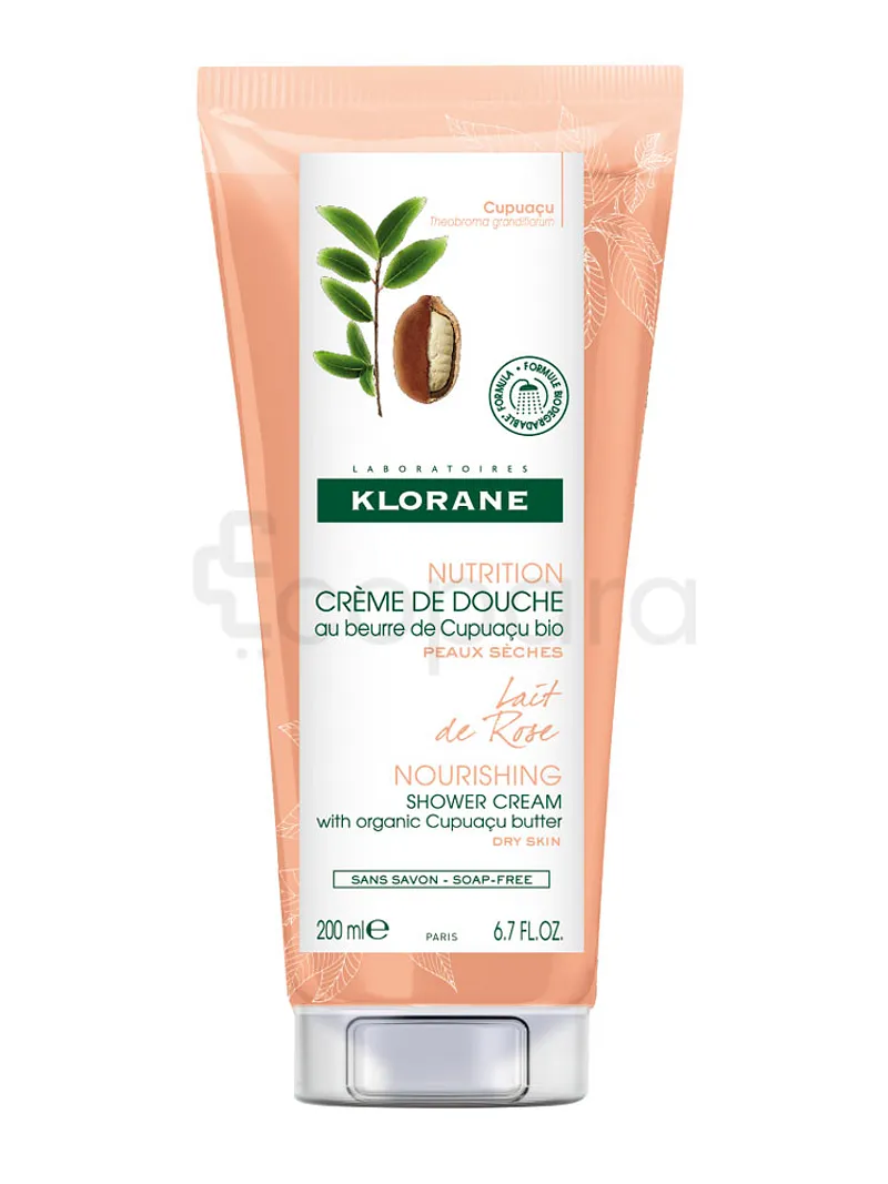 KLORANE LAIT DE ROSE NUTRITION CREME DE DOUCHE PEAUX SECHES 200ML