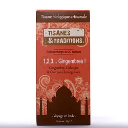 TISANES ET TRADITIONS 1 2 3 GINGEMBRES BOITE DE 20 SACHETS