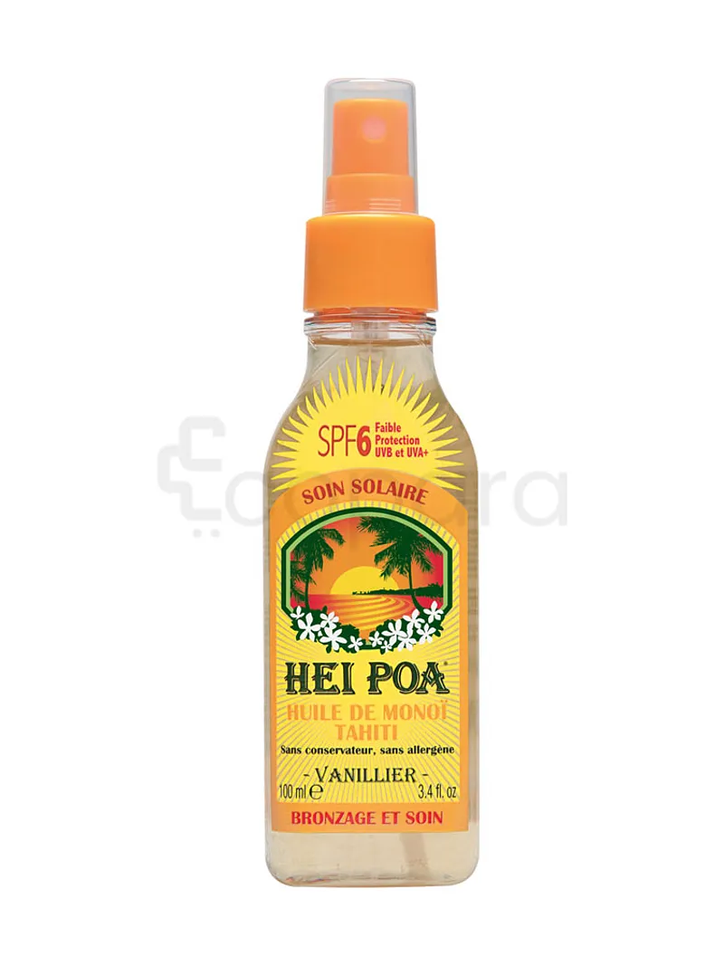 SPA HEI POA HUILE SECHE AU MONOÏ SPF6 PARFUM VANILLIER 100ML