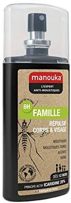 MANOUKA LOTION REPULSIVE FAMILLE CORPS ET VISAGE DES 12MOIS 75ML