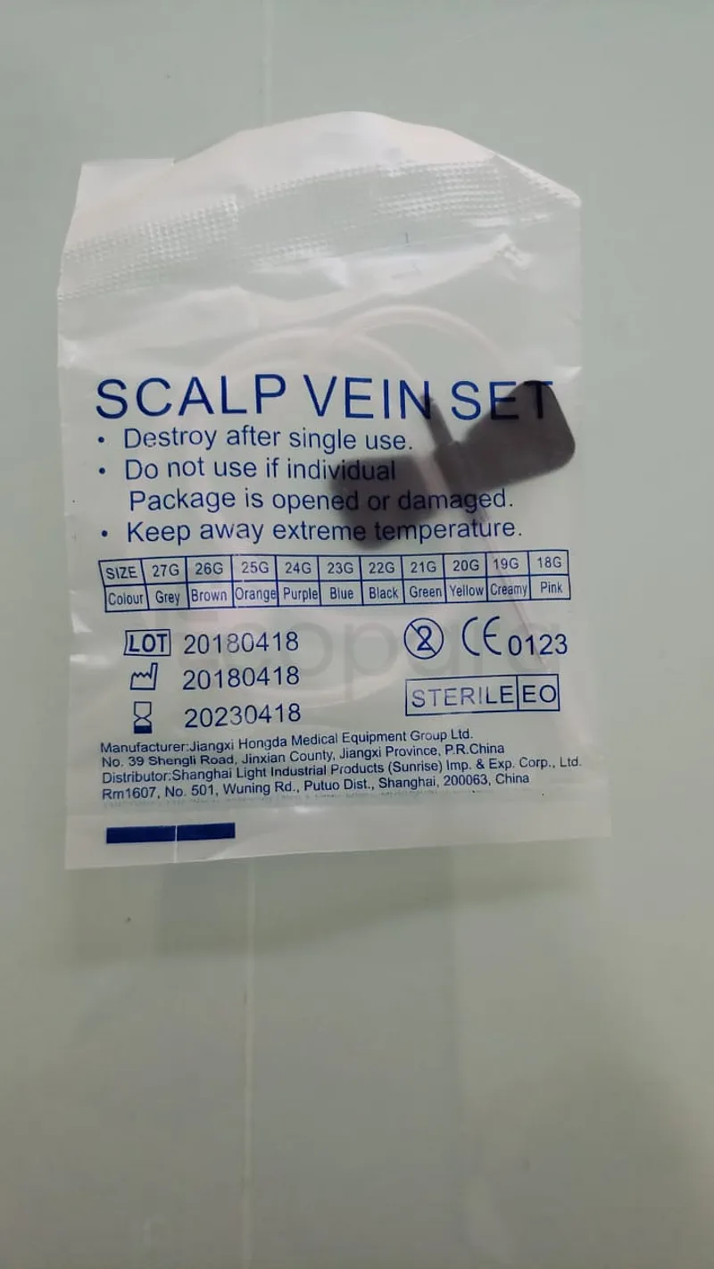 SCALP VEIN SET EPICRANIENNE NOIR G22