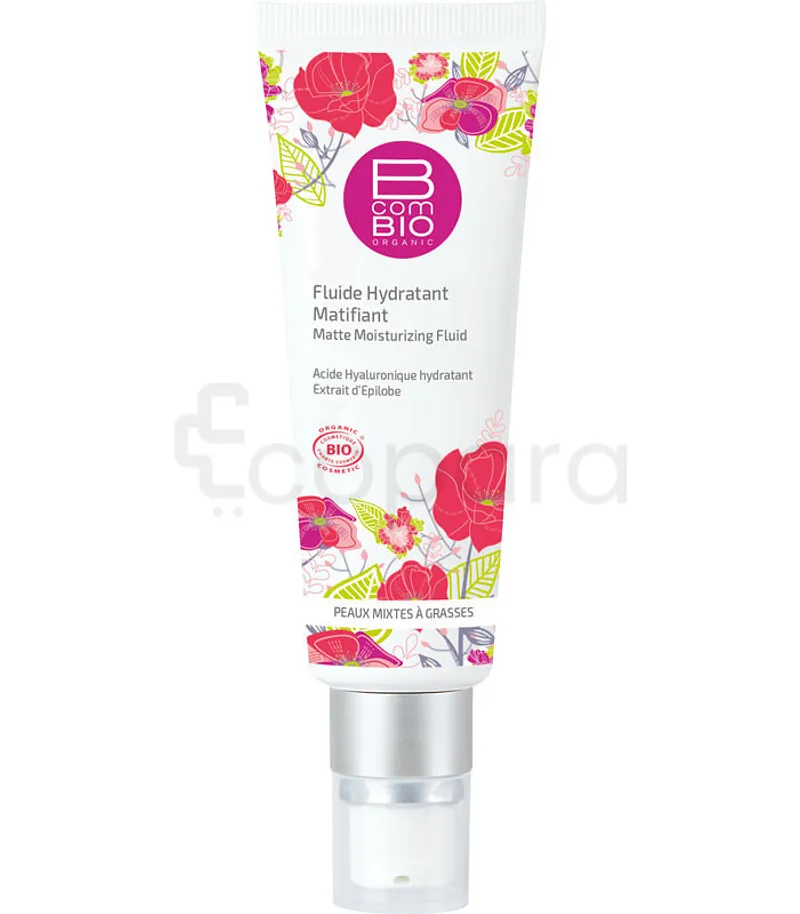B COM BIO FLUIDE HYDRATANT MATIFIANT PEAUX MIXTES A GRASSES 50ML
