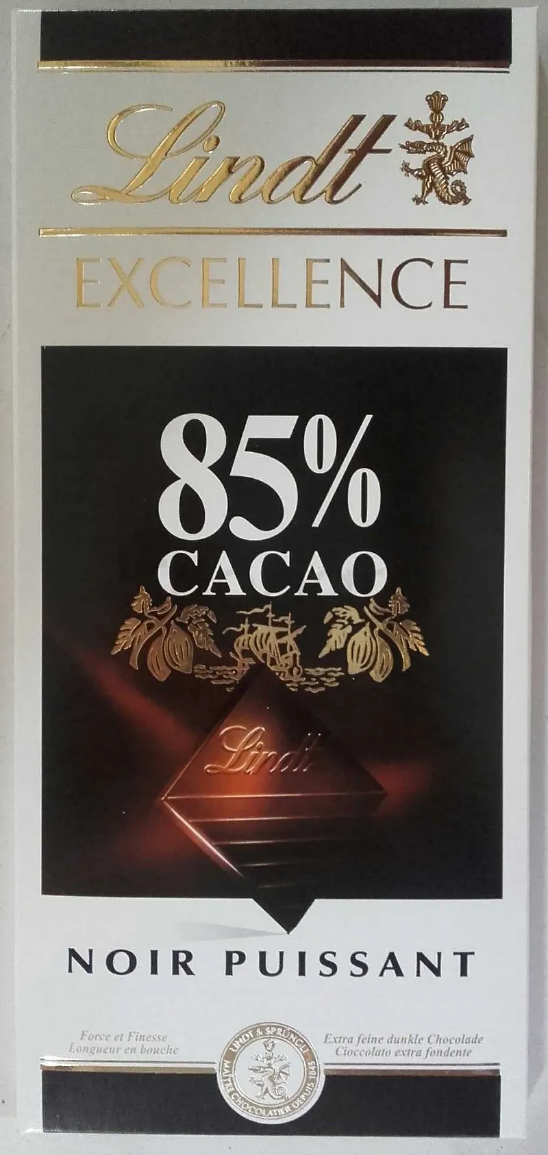 LINDT EXCELLENCE 85% CACAO NOIR PUISSANT