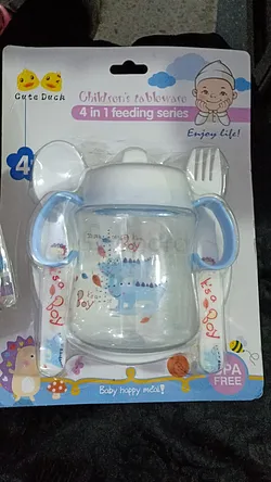 CUTE DUCK CHILDREN'S TABLEWARE 4 IN 1 FEEDING REFERENCE 8503