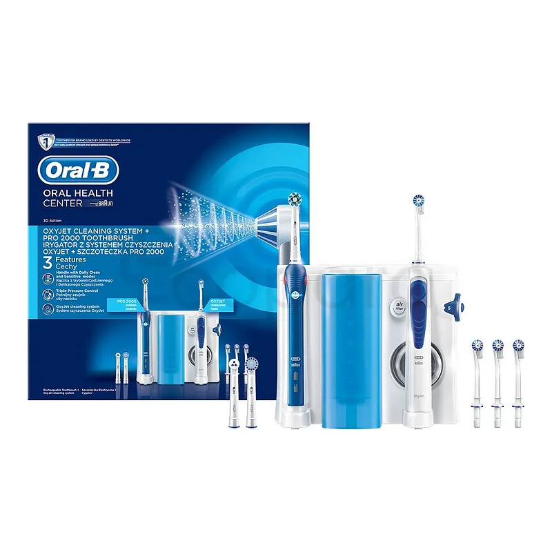 ORAL-B COMBINE DENTAIRE HYDROPULSEUR + BROSSE A DENTS PRO 2000 REFERENCE BRS_ELC011
