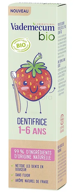 VADEMECUM BIO DENTIFRICE FRAISE 1-6ANS 50ML