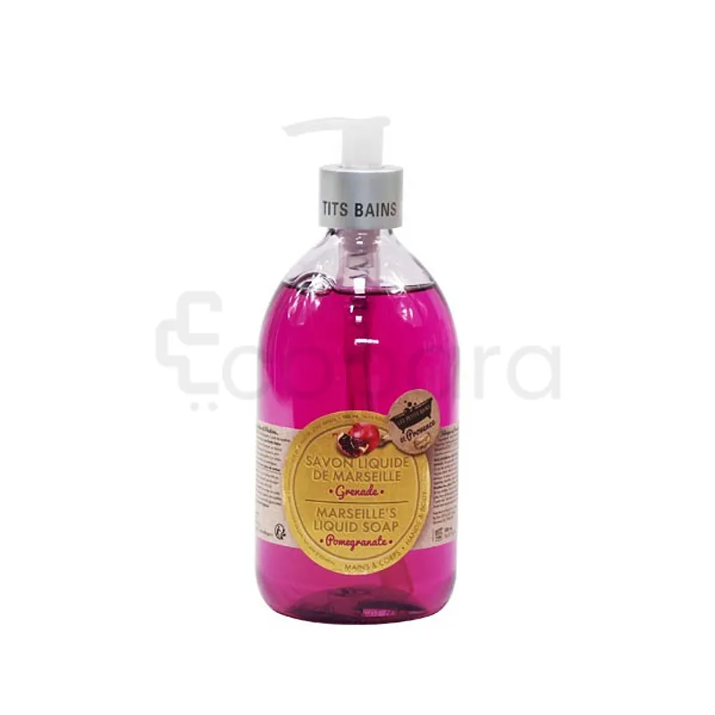 LES PETITS BAINS DE PROVENCE SAVON LIQUIDE DE MARSEILLE GRENADE 500ML