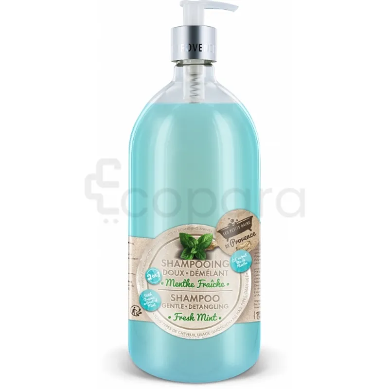 LES PETITS BAINS DE PROVENCE SHAMPOOING DOUX MENTHE FRAICHE 1L