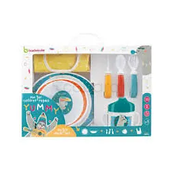 BADABULLE COFFRET REPAS YUMMY BLUE LUNCH SET REFERENCE B005510