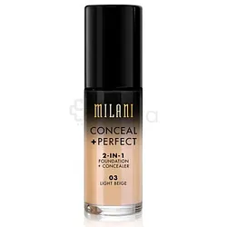MILANI FOND DE TEINT ET CONCEALER 2 EN 1 NUMERO 03 LIGHT BEIGE 30ML