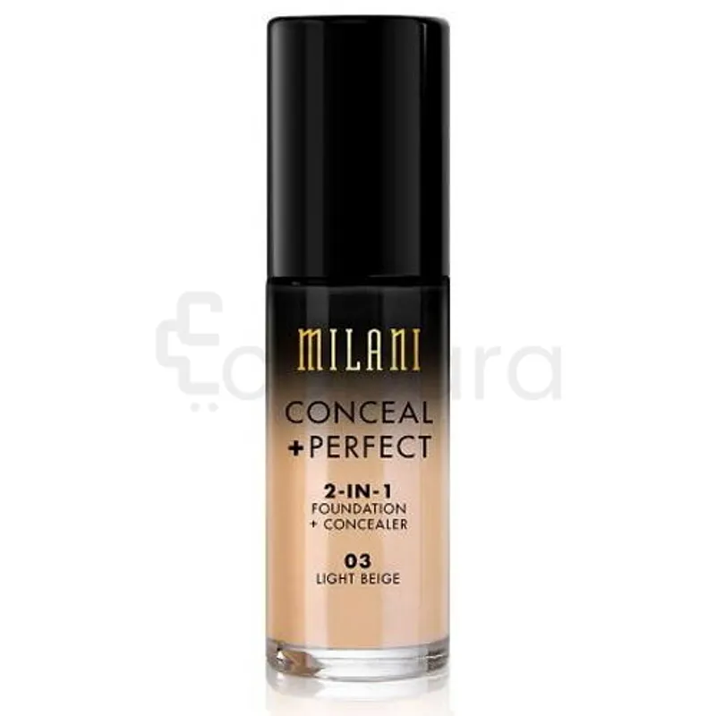 MILANI FOND DE TEINT ET CONCEALER 2 EN 1 NUMERO 03 LIGHT BEIGE 30ML