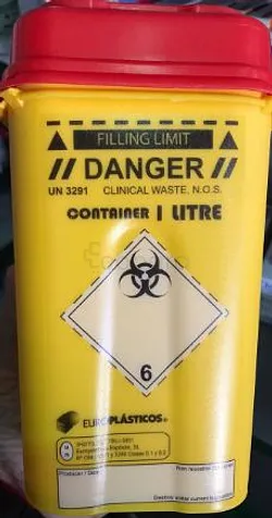 FILLING LIMIT CONTAINER CLINICAL WASTE EUROPLASTICOS 1L