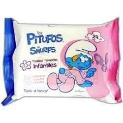 LOS PITUFOS SMURFES LINGETTES BEBE BOITE DE 24