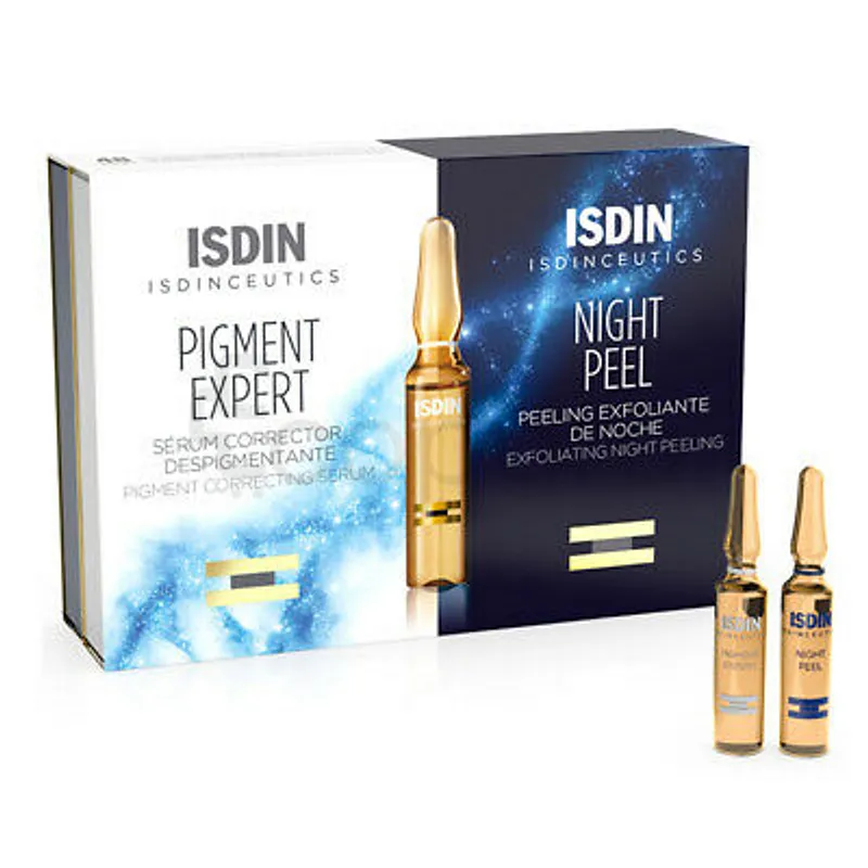 ISDIN PACK PIGMENT EXPERT BOITE DE 10 + NIGHT PEEL BOITE DE 10 AMPOULES